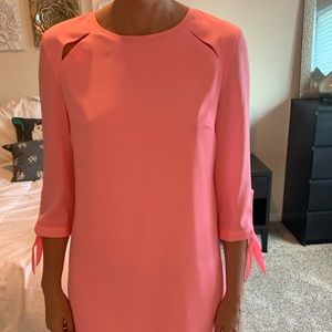 Gianni Bini neon pink shift dress